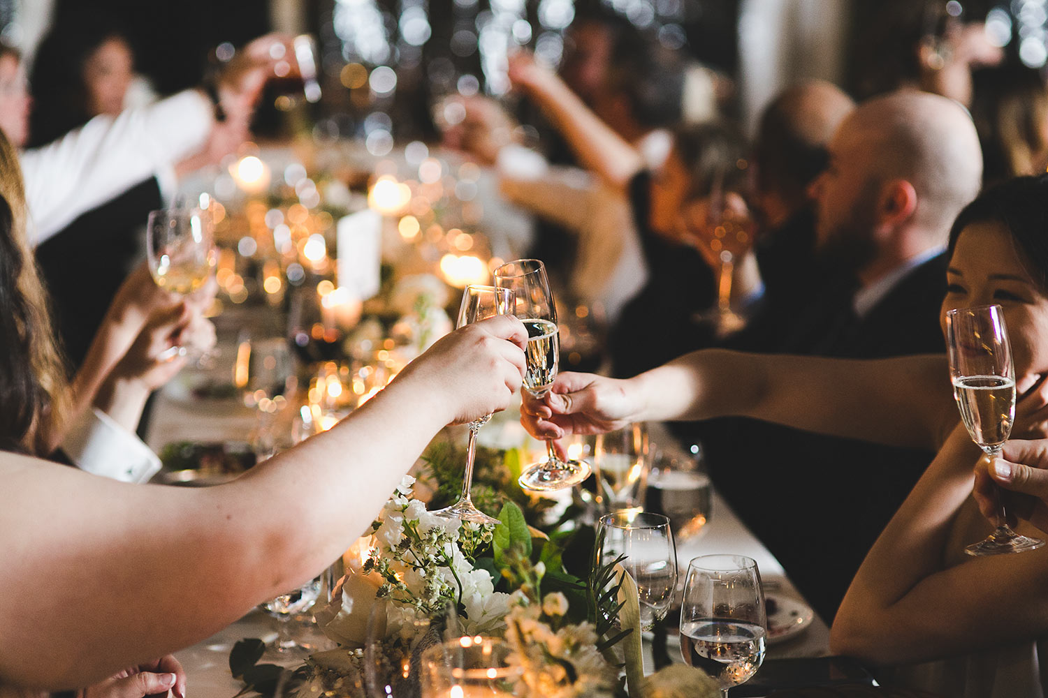 Champagne toast by Red Table Catering